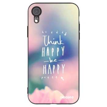 Picasee Apple iPhone XR Hülle - Schwarzes Silikon - Denke positiv!