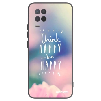 Picasee Realme 8 5G Hülle - Schwarzes Silikon - Denke positiv!