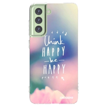 Picasee Samsung Galaxy S21 FE 5G Hülle - Transparentes Silikon - Denke positiv!