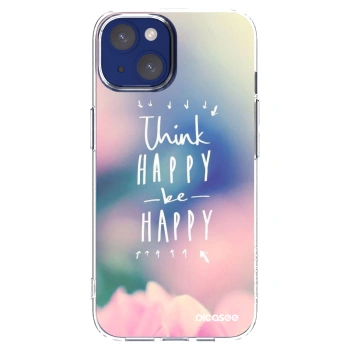 Picasee Apple iPhone 14 Hülle - Transparentes Silikon - Denke positiv!
