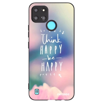 Picasee Realme C21Y Hülle - Schwarzes Silikon - Denke positiv!