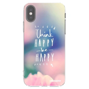 Picasee Apple iPhone X/XS Hülle - Transparentes Silikon - Denke positiv!