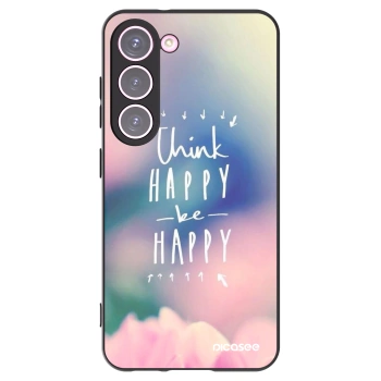 Picasee Samsung Galaxy S23 5G Hülle - Schwarzes Silikon - Denke positiv!