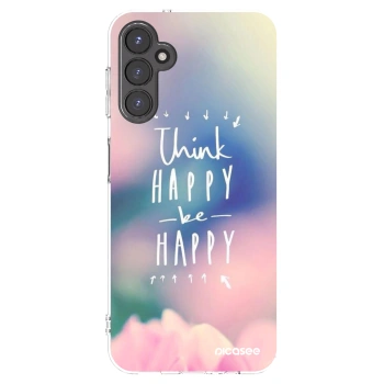Picasee Samsung Galaxy A14 4G A145R Hülle - Transparentes Silikon - Denke positiv!