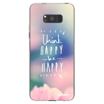 Picasee Samsung Galaxy S8 G950F Hülle - Transparentes Silikon - Denke positiv!