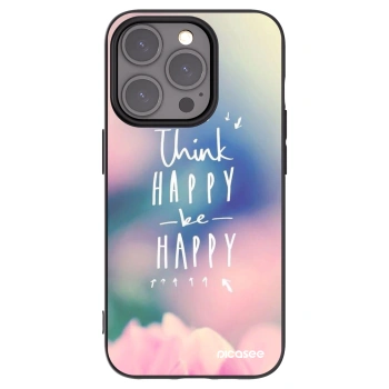 Picasee Apple iPhone 15 Pro Hülle - Schwarzes Silikon - Denke positiv!