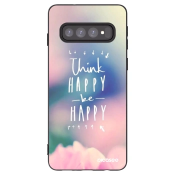 Picasee Samsung Galaxy S10 G973 Hülle - Schwarzes Silikon - Denke positiv!