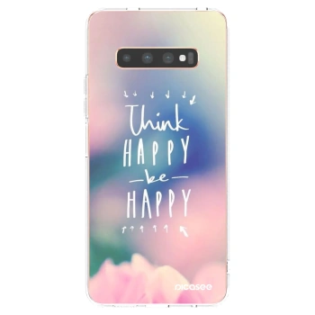 Picasee Samsung Galaxy S10 Plus G975 Hülle - Transparentes Silikon - Denke positiv!