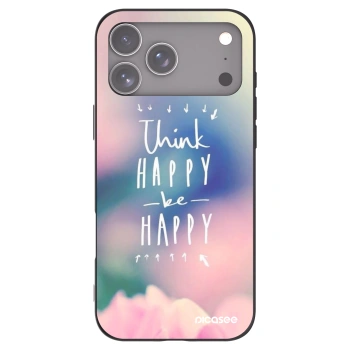 Picasee Apple iPhone 17 Pro Max Hülle - Schwarzes Silikon - Denke positiv!