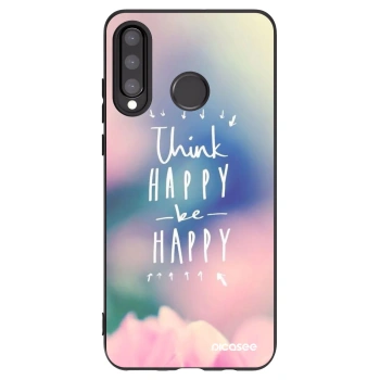 Picasee Huawei P30 Lite Hülle - Schwarzes Silikon - Denke positiv!