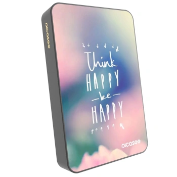 Picasee Powerbank mit MagSafe 10 000 mAh Grau - Denke positiv!