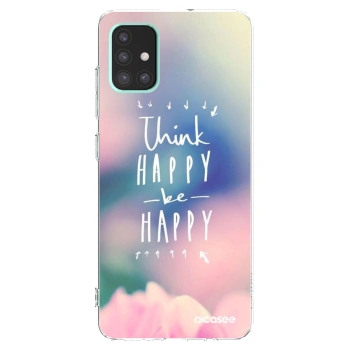Picasee Samsung Galaxy A51 A515F Hülle - Transparentes Silikon - Denke positiv!