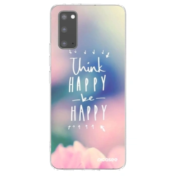 Picasee Samsung Galaxy S20 G980F Hülle - Transparentes Silikon - Denke positiv!