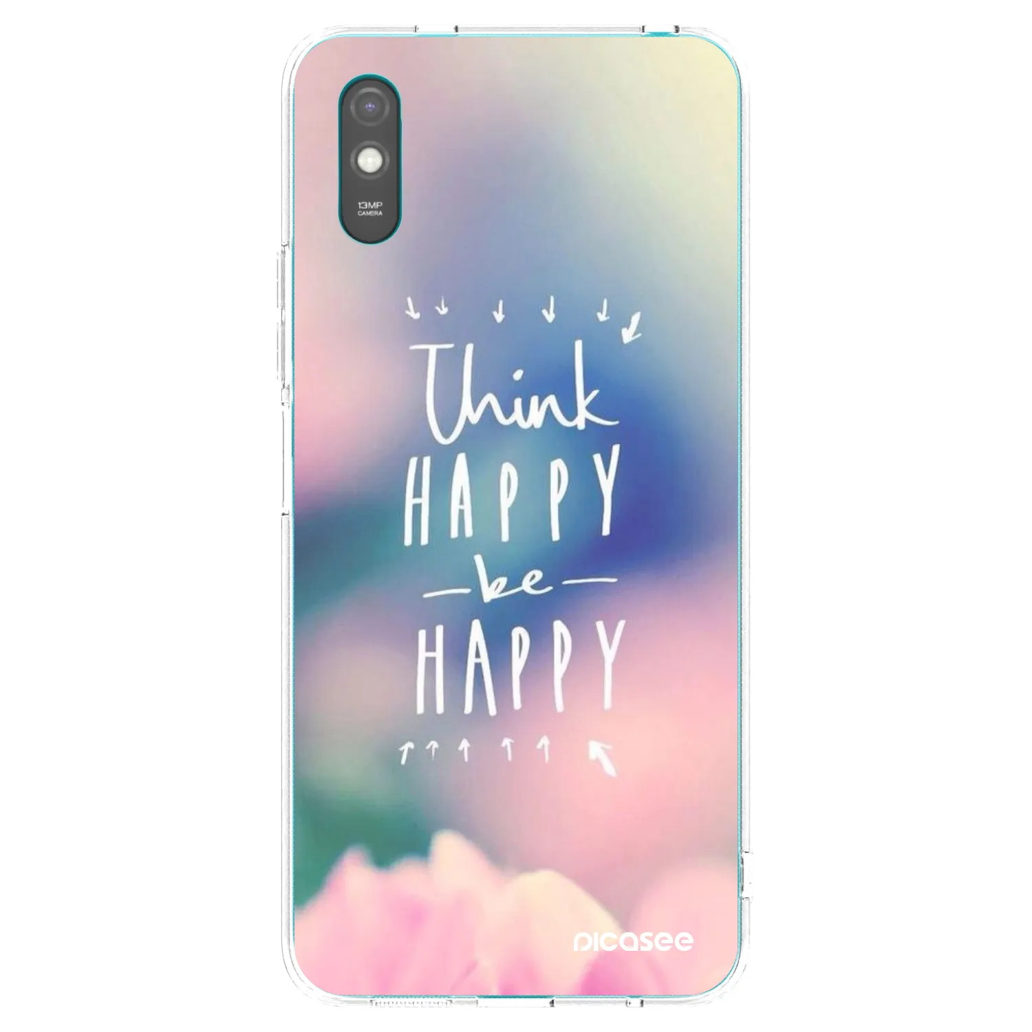 Picasee Xiaomi Redmi 9A Hülle - Transparentes Silikon - Denke positiv!