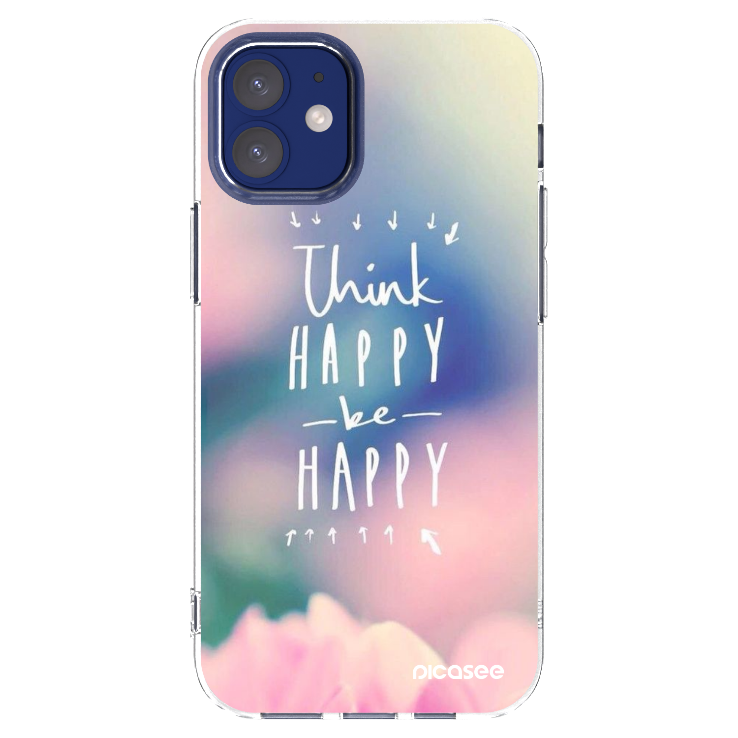Picasee Apple iPhone 12 mini Hülle - Transparentes Silikon - Denke positiv!