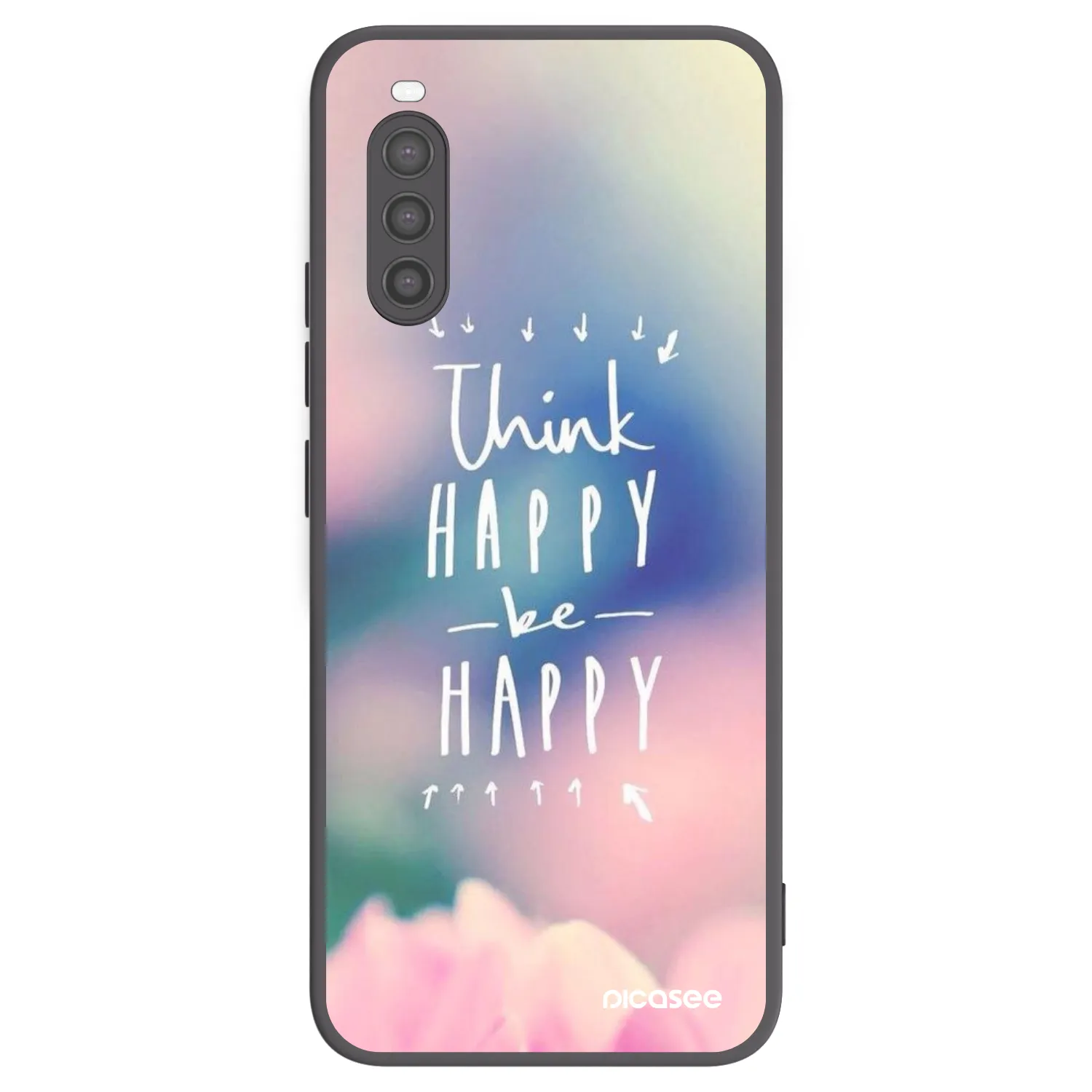 Picasee Sony Xperia 10 II Hülle - Schwarzes Silikon - Denke positiv!