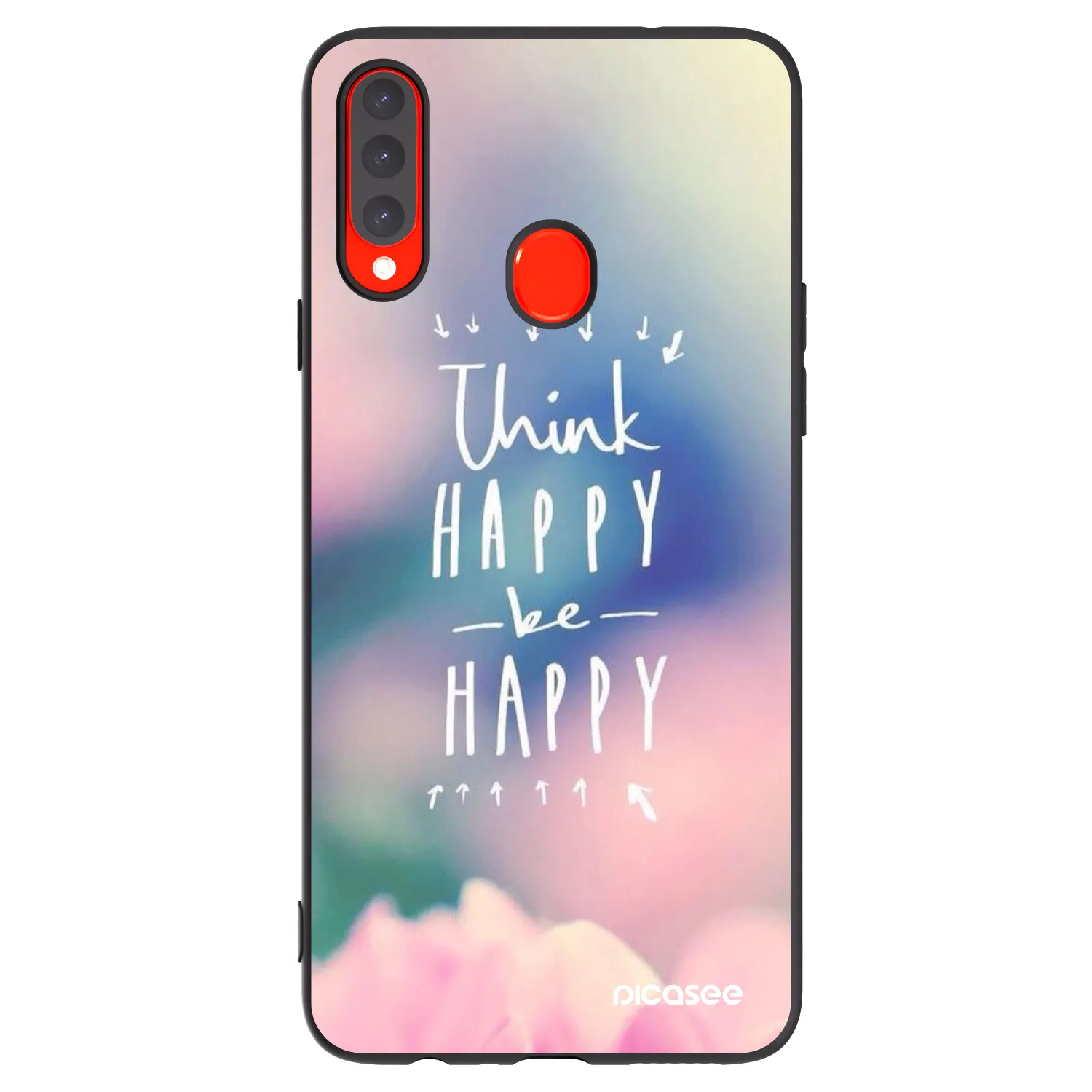 Picasee Samsung Galaxy A20s Hülle - Schwarzes Silikon - Denke positiv!