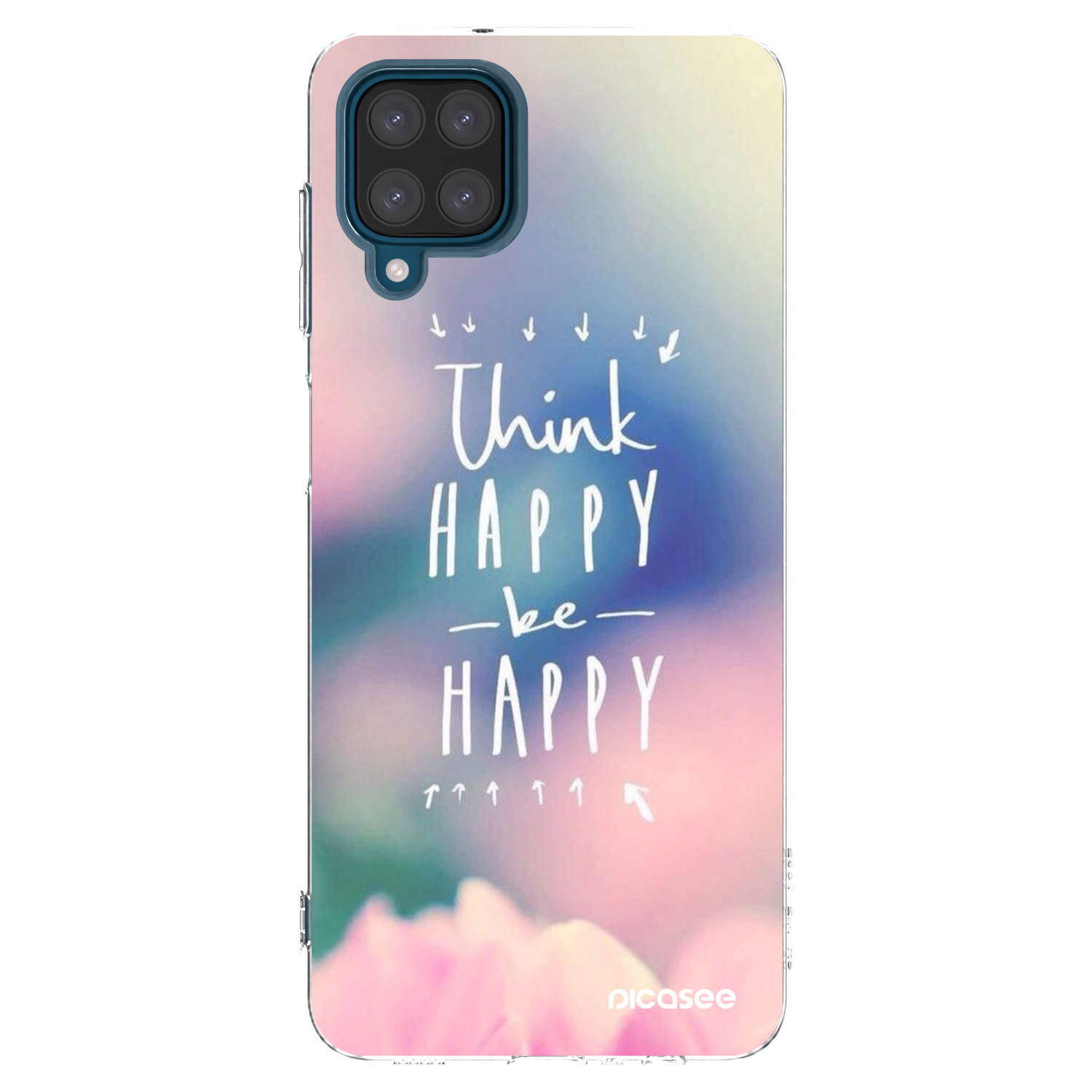 Picasee Samsung Galaxy A12 A125F Hülle - Transparentes Silikon - Denke positiv!