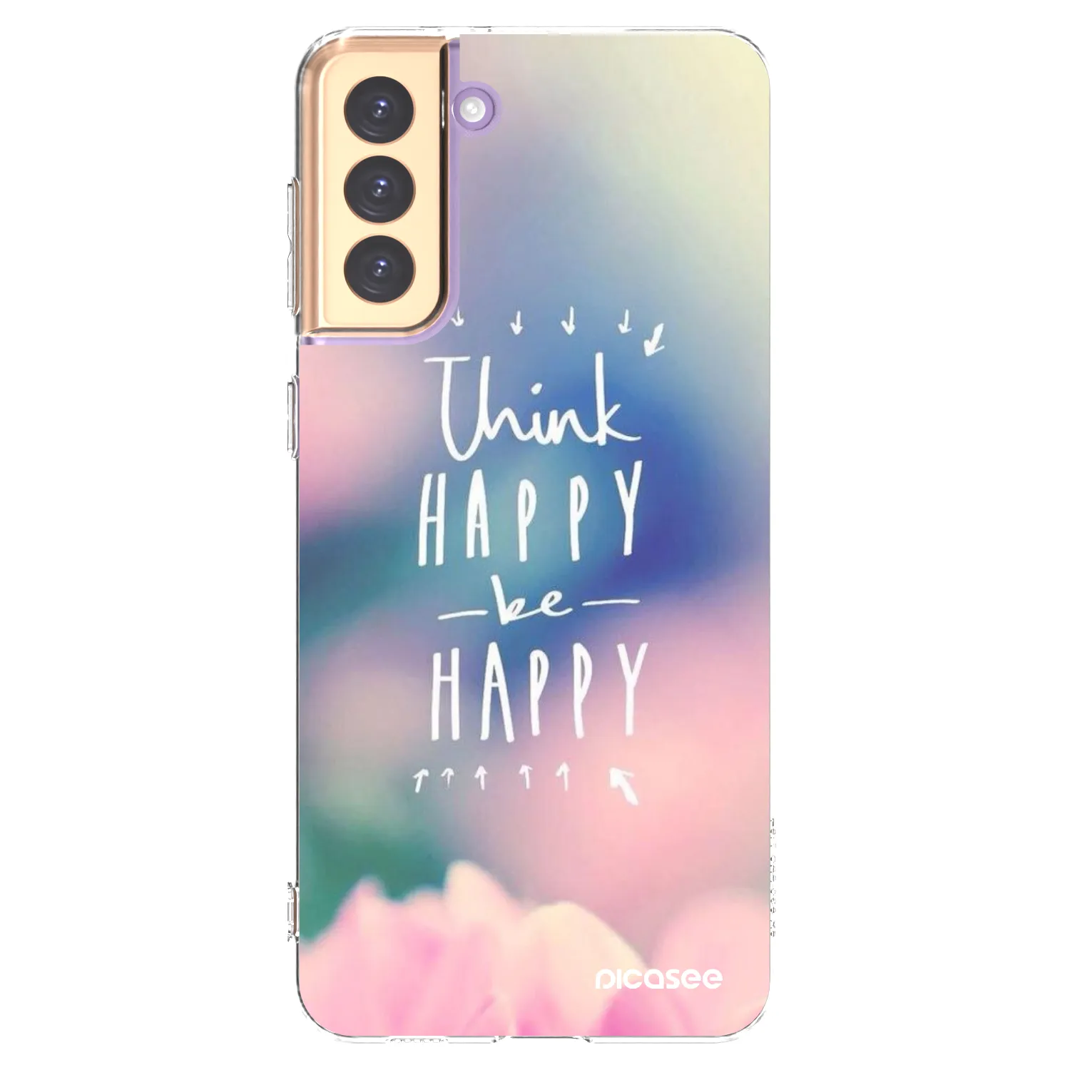 Picasee Samsung Galaxy S21+ 5G G996F Hülle - Transparentes Silikon - Denke positiv!
