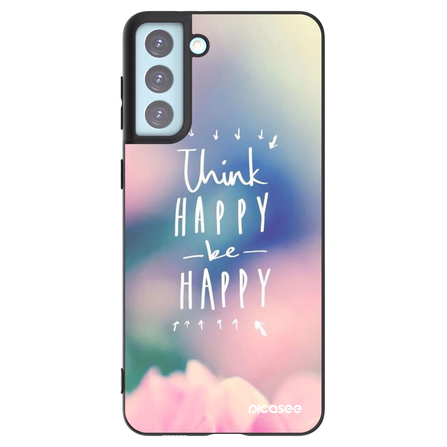 Picasee Samsung Galaxy S21+ 5G G996F Hülle - Schwarzes Silikon - Denke positiv!