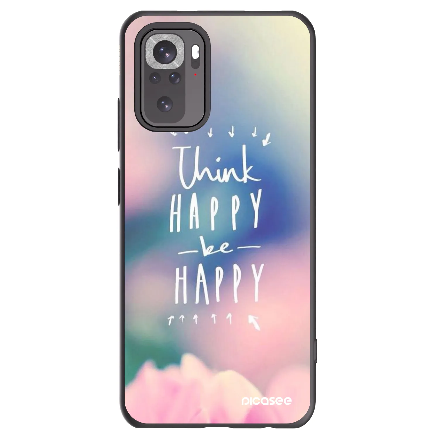 Picasee Xiaomi Redmi Note 10S Hülle - Schwarzes Silikon - Denke positiv!