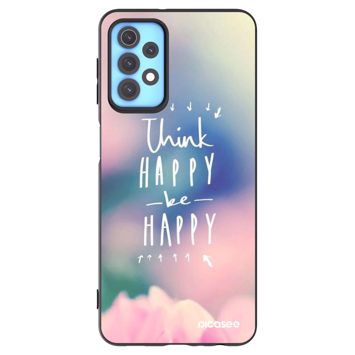 Picasee Samsung Galaxy A32 4G SM-A325F Hülle - Schwarzes Silikon - Denke positiv!