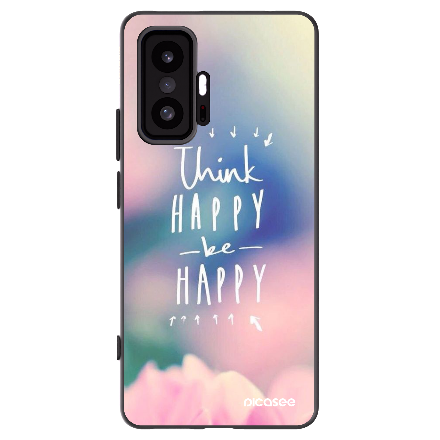 Picasee Xiaomi 11T Hülle - Schwarzes Silikon - Denke positiv!