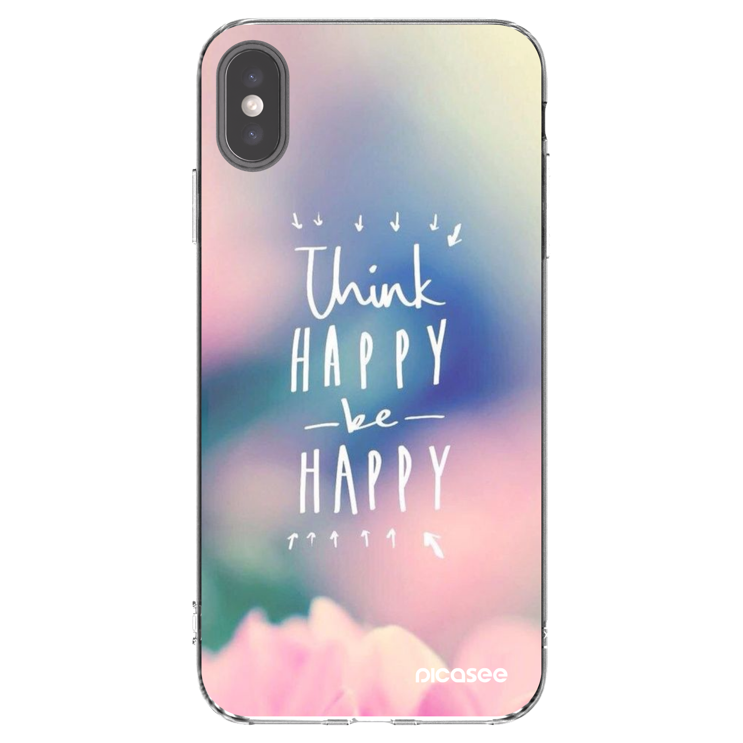 Picasee Apple iPhone XS Max Hülle - Transparentes Silikon - Denke positiv!