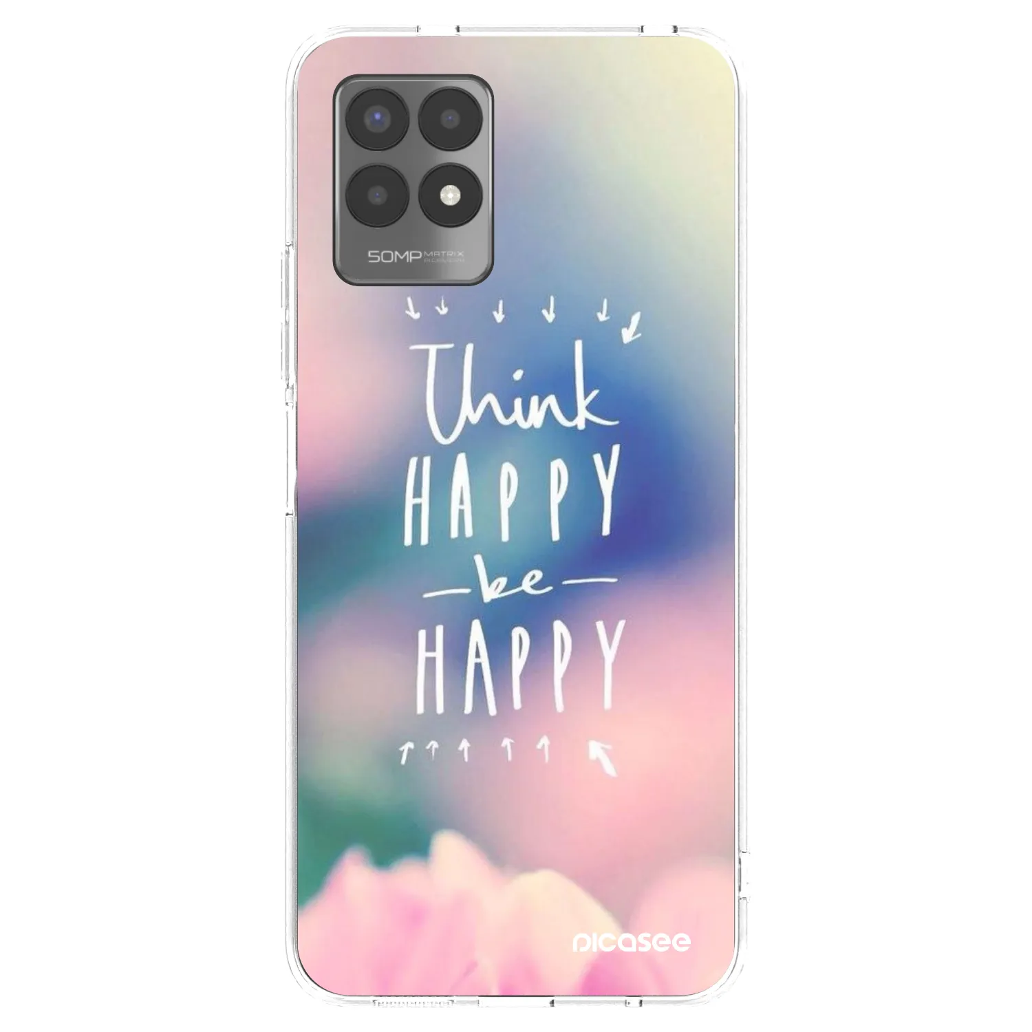 Picasee Realme 8i Hülle - Transparentes Silikon - Denke positiv!
