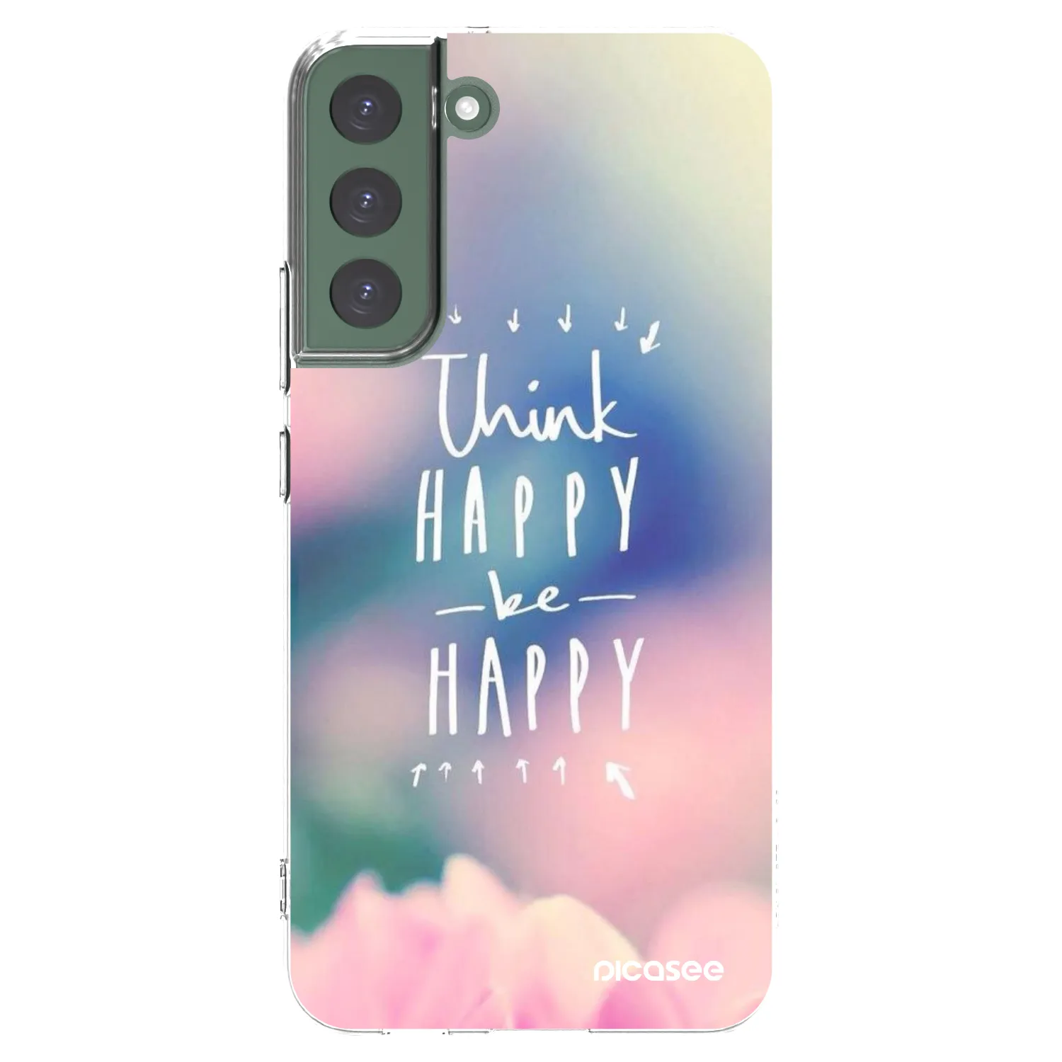 Picasee Samsung Galaxy S22+ 5G Hülle - Transparentes Silikon - Denke positiv!