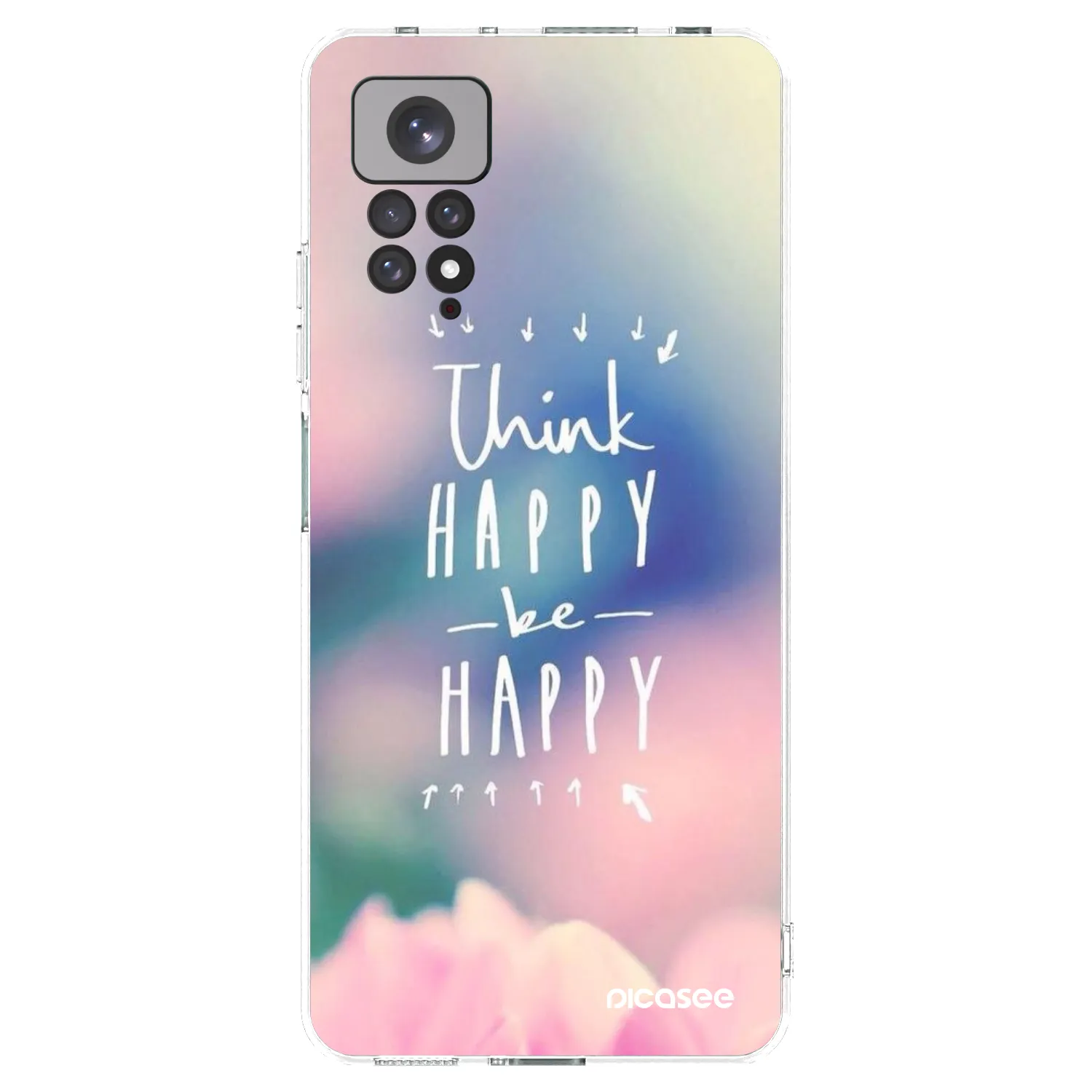 Picasee Xiaomi Redmi Note 11 Hülle - Transparentes Silikon - Denke positiv!