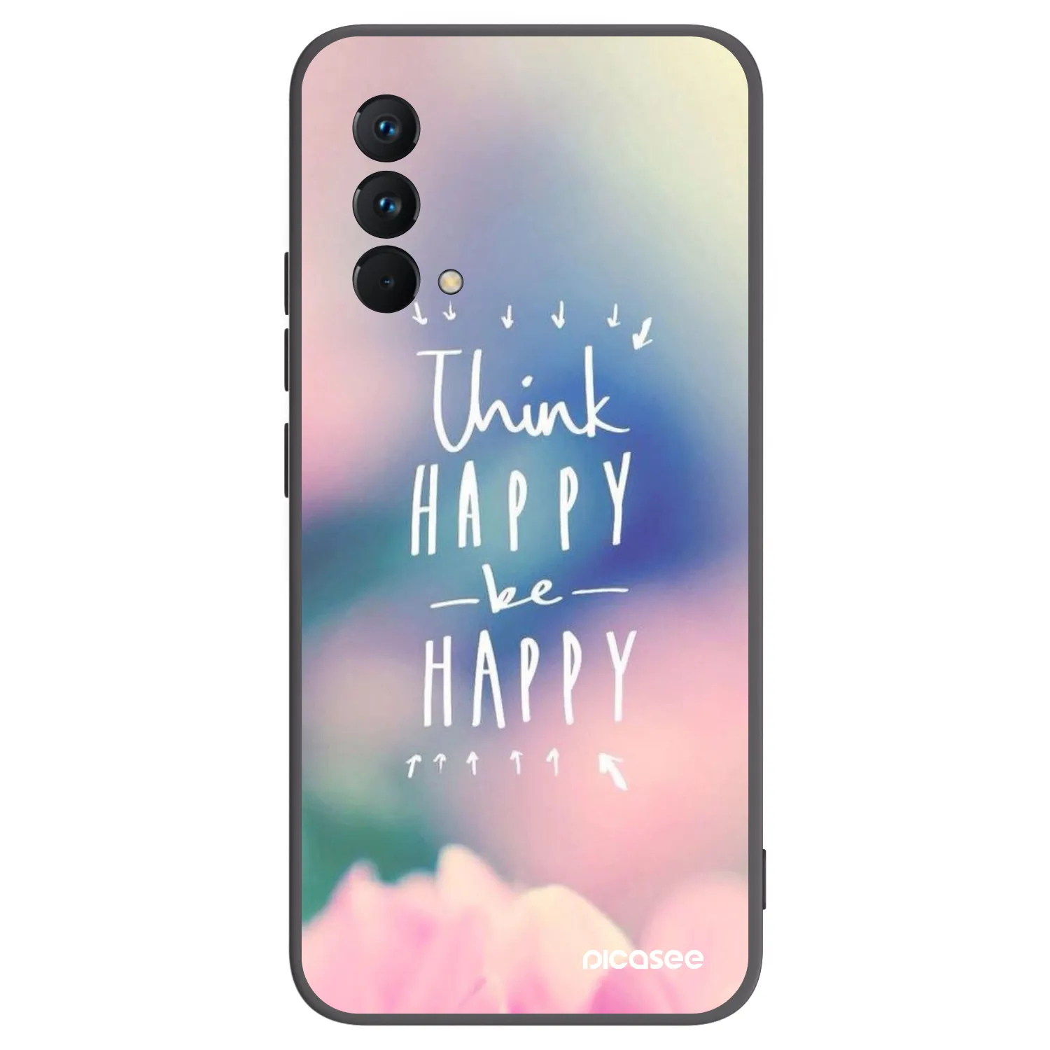 Picasee Realme GT Master Edition 5G Hülle - Schwarzes Silikon - Denke positiv!