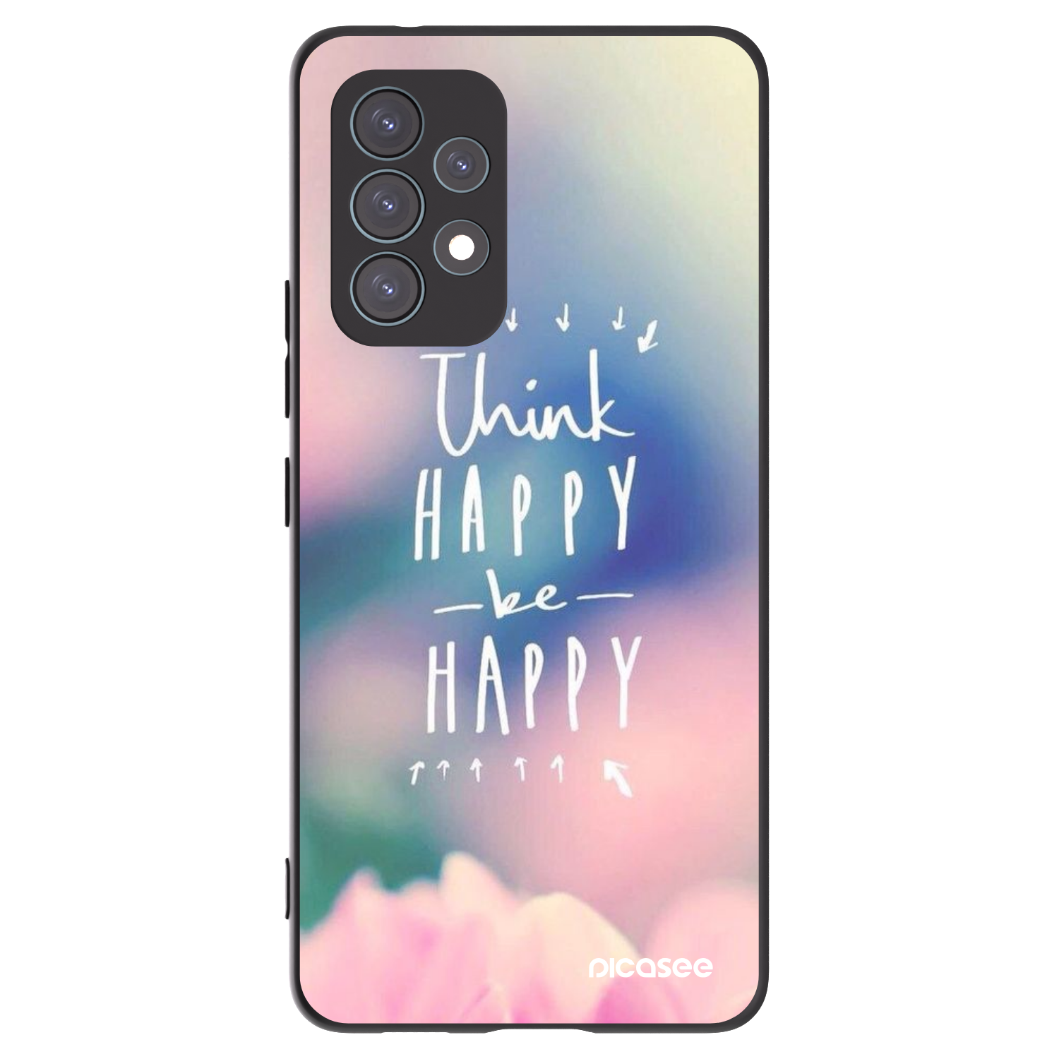 Picasee Samsung Galaxy A53 5G A536 Hülle - Schwarzes Silikon - Denke positiv!