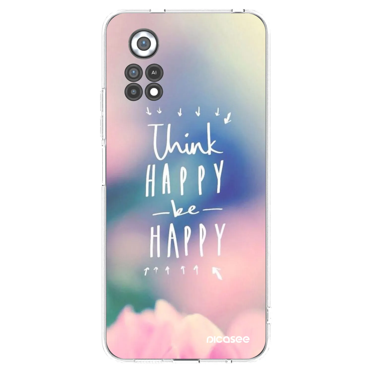 Picasee Xiaomi Poco X4 Pro 5G Hülle - Transparentes Silikon - Denke positiv!