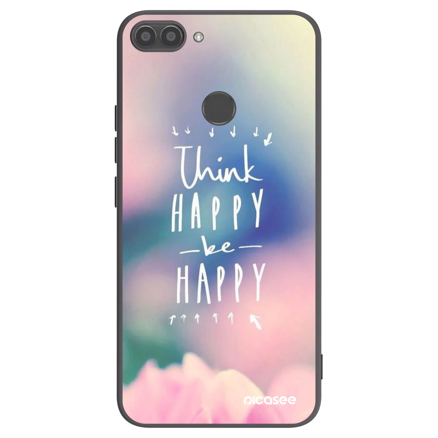 Picasee Huawei P Smart Hülle - Schwarzes Silikon - Denke positiv!
