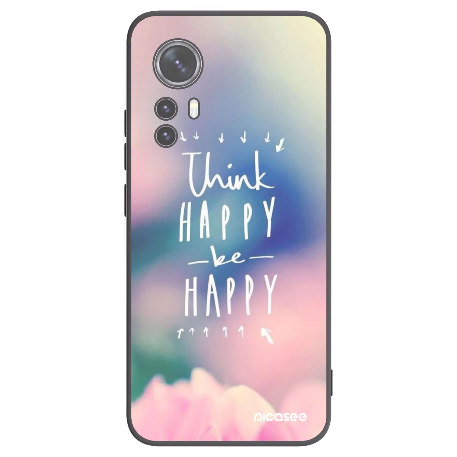 Picasee Xiaomi 12X Hülle - Schwarzes Silikon - Denke positiv!