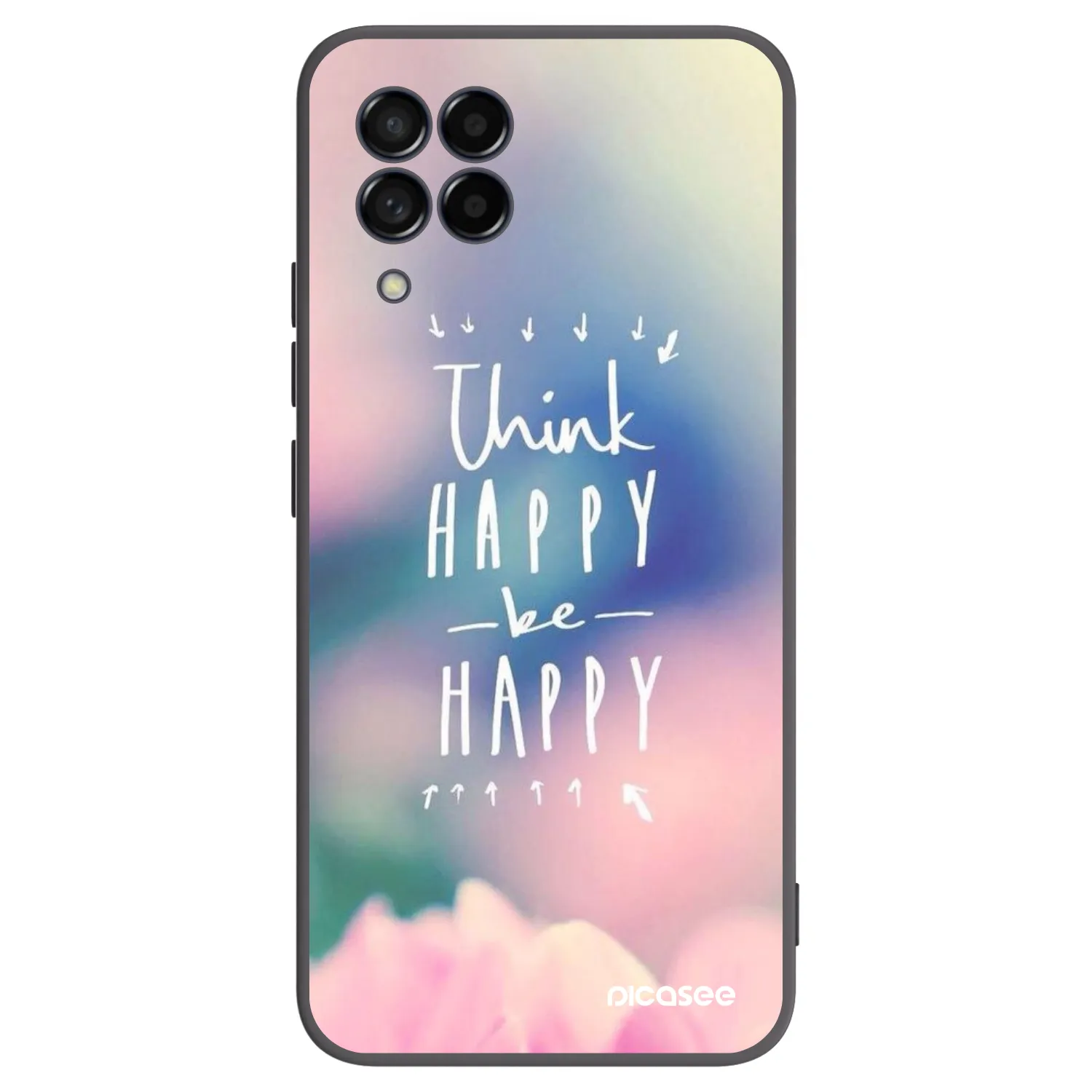 Picasee Samsung Galaxy M53 5G Hülle - Schwarzes Silikon - Denke positiv!
