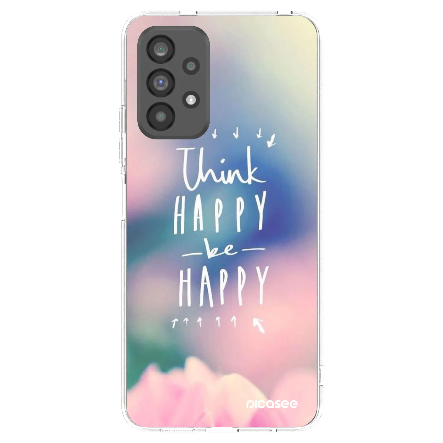Picasee Samsung Galaxy A73 5G Hülle - Transparentes Silikon - Denke positiv!