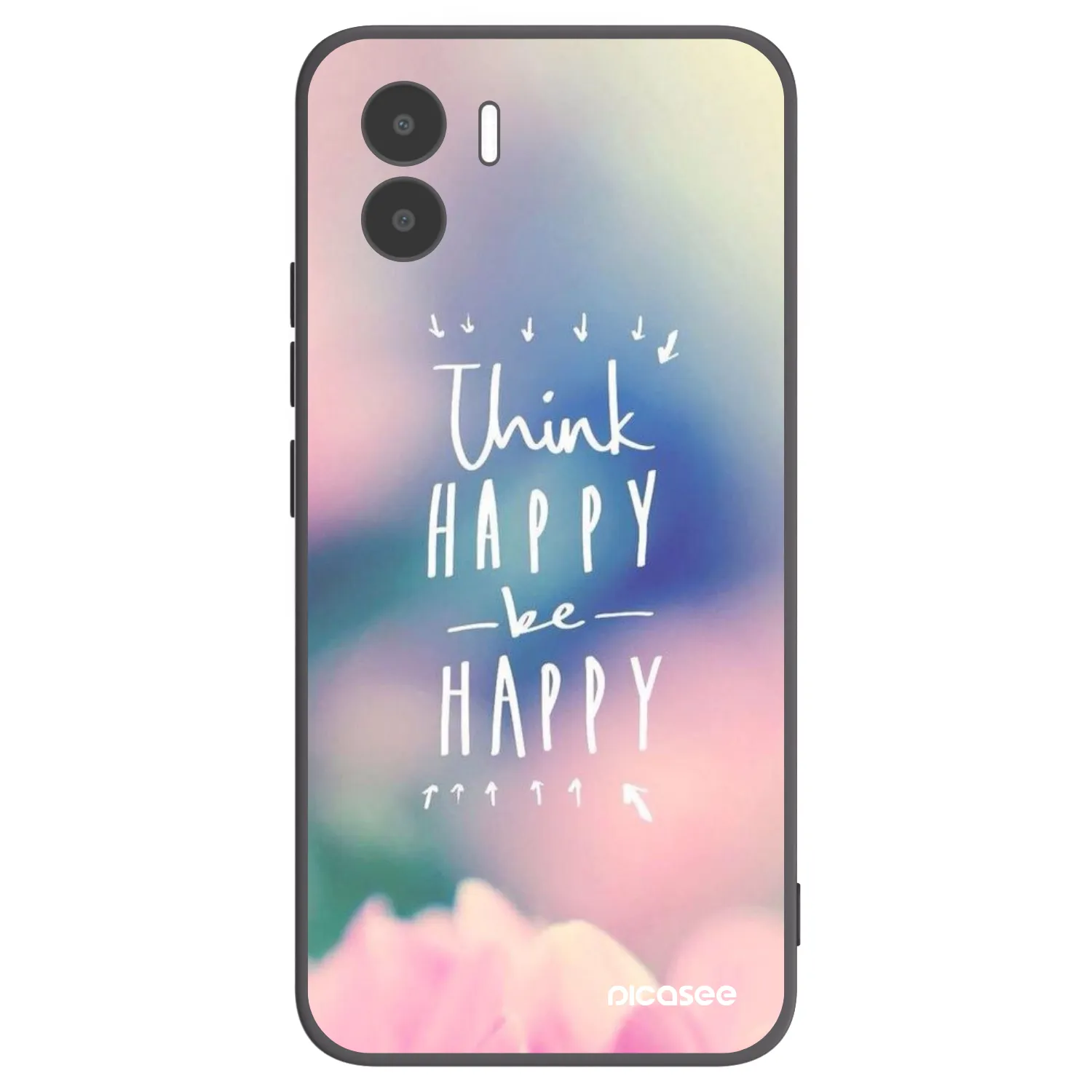 Picasee Xiaomi Redmi A1 Hülle - Schwarzes Silikon - Denke positiv!