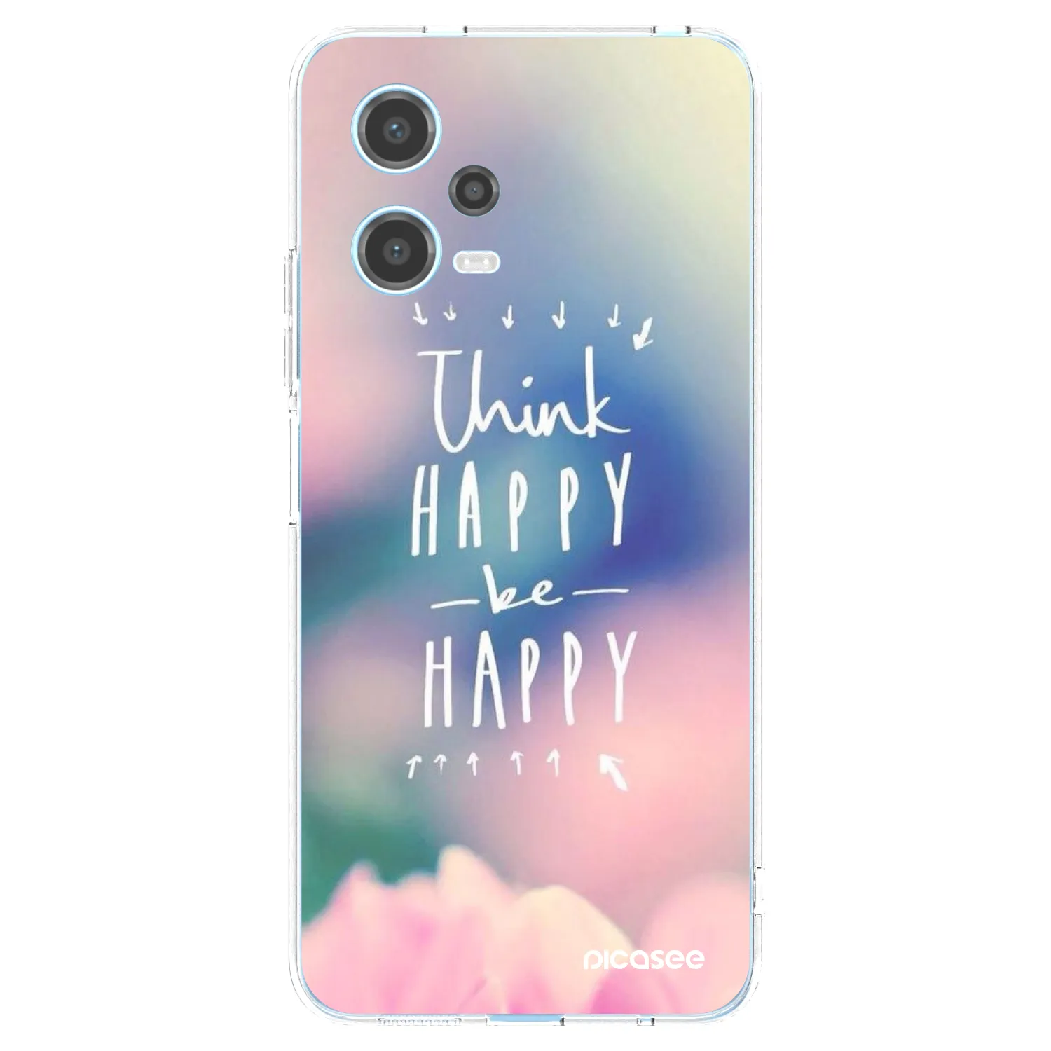 Picasee Xiaomi Redmi Note 12 5G Hülle - Transparentes Silikon - Denke positiv!