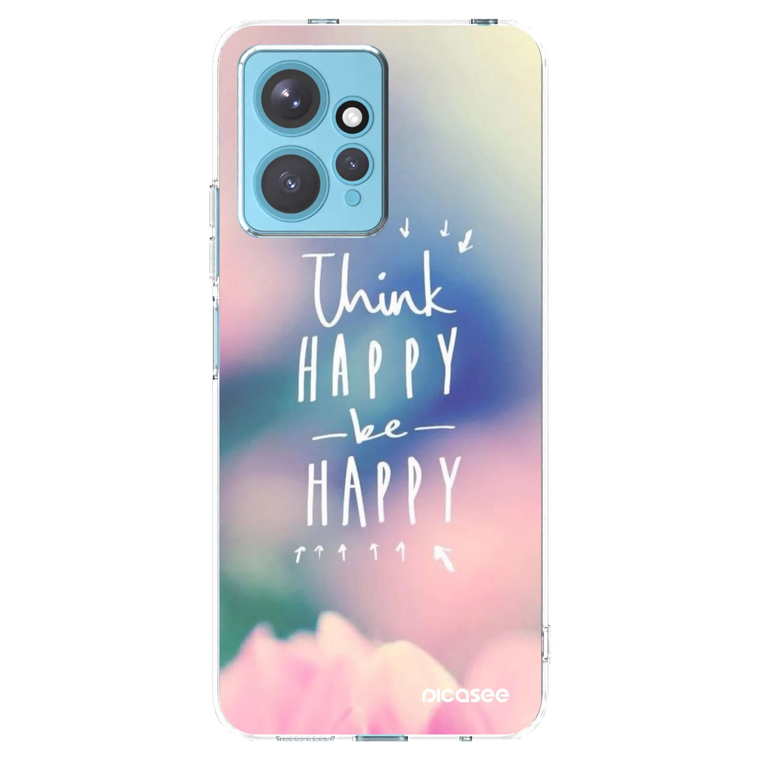 Picasee Xiaomi Redmi Note 12 4G Hülle - Transparentes Silikon - Denke positiv!