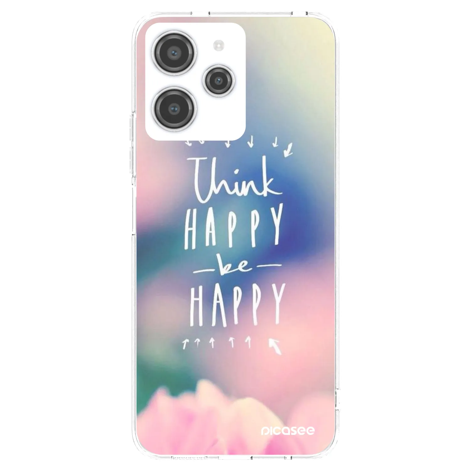 Picasee Xiaomi Redmi 12 4G Hülle - Transparentes Silikon - Denke positiv!