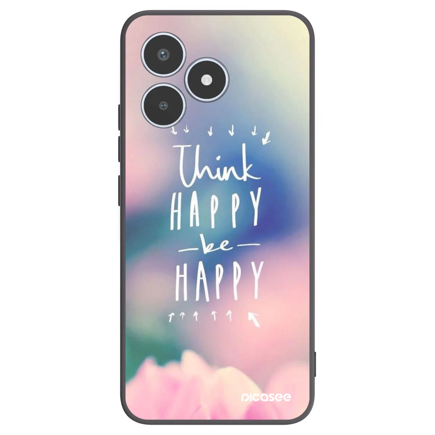 Picasee Realme C53 Hülle - Schwarzes Silikon - Denke positiv!