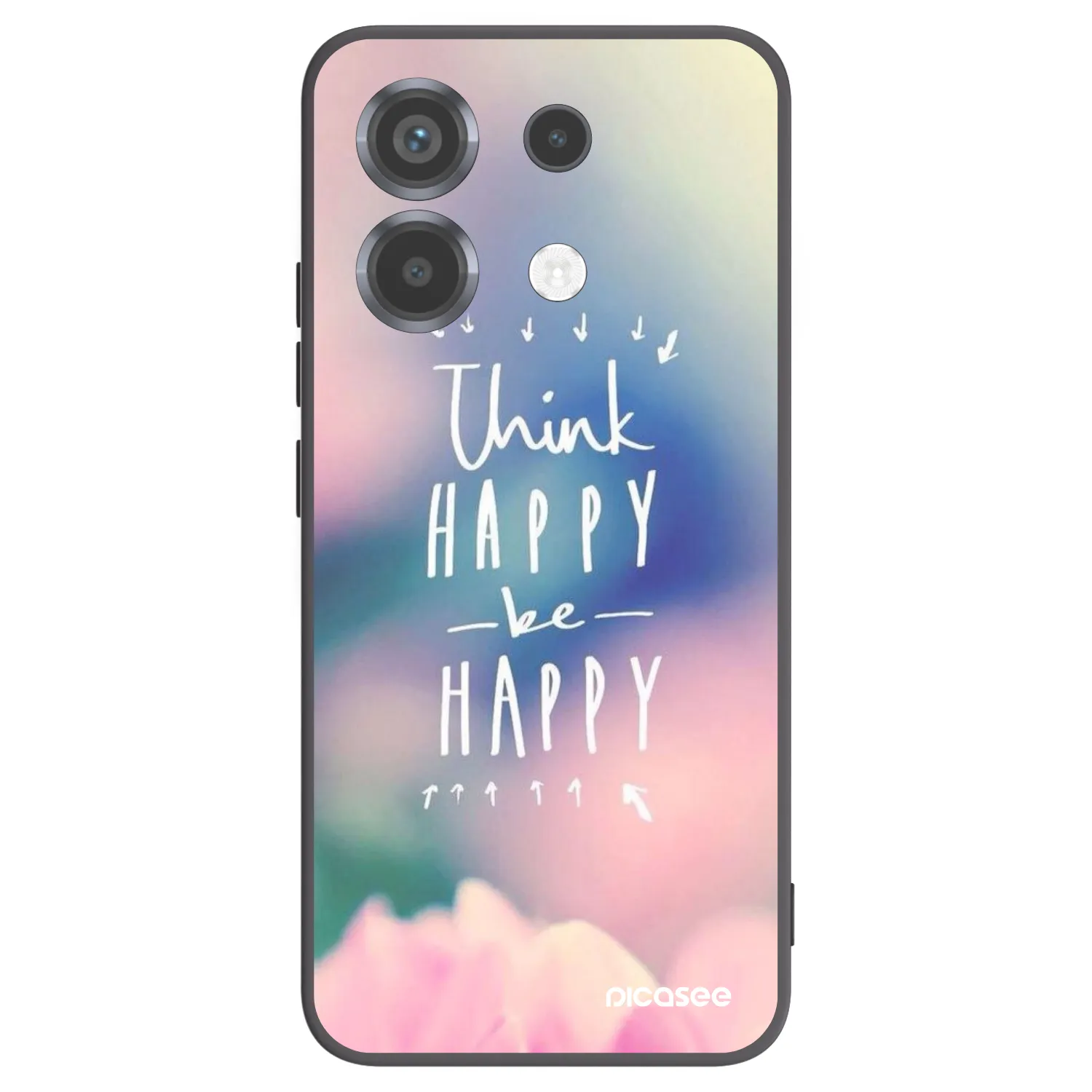 Picasee Xiaomi Poco X6 Hülle - Schwarzes Silikon - Denke positiv!