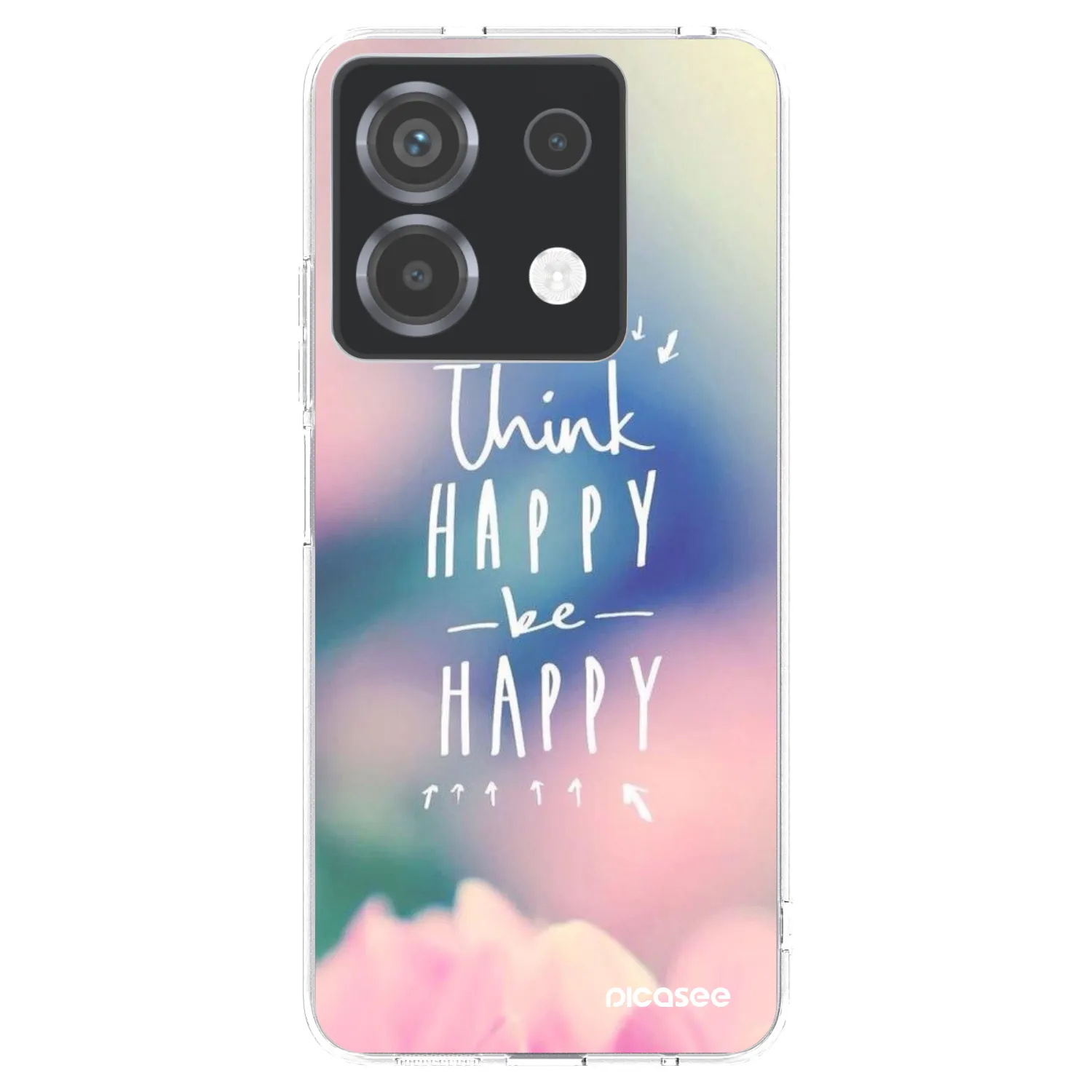 Picasee Xiaomi Poco X6 Hülle - Transparentes Silikon - Denke positiv!