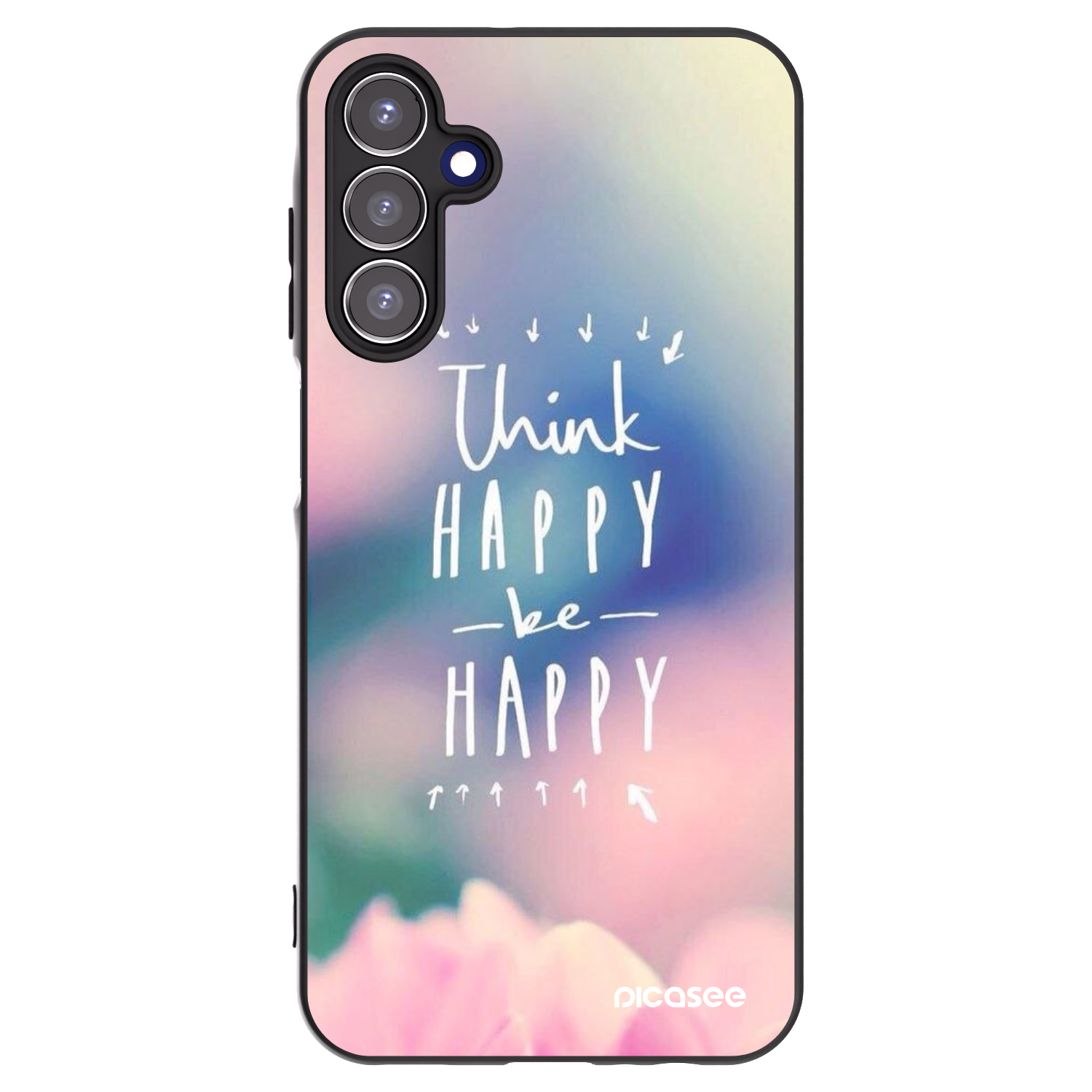 Picasee Samsung Galaxy A15 A155F 4G Hülle - Schwarzes Silikon - Denke positiv!