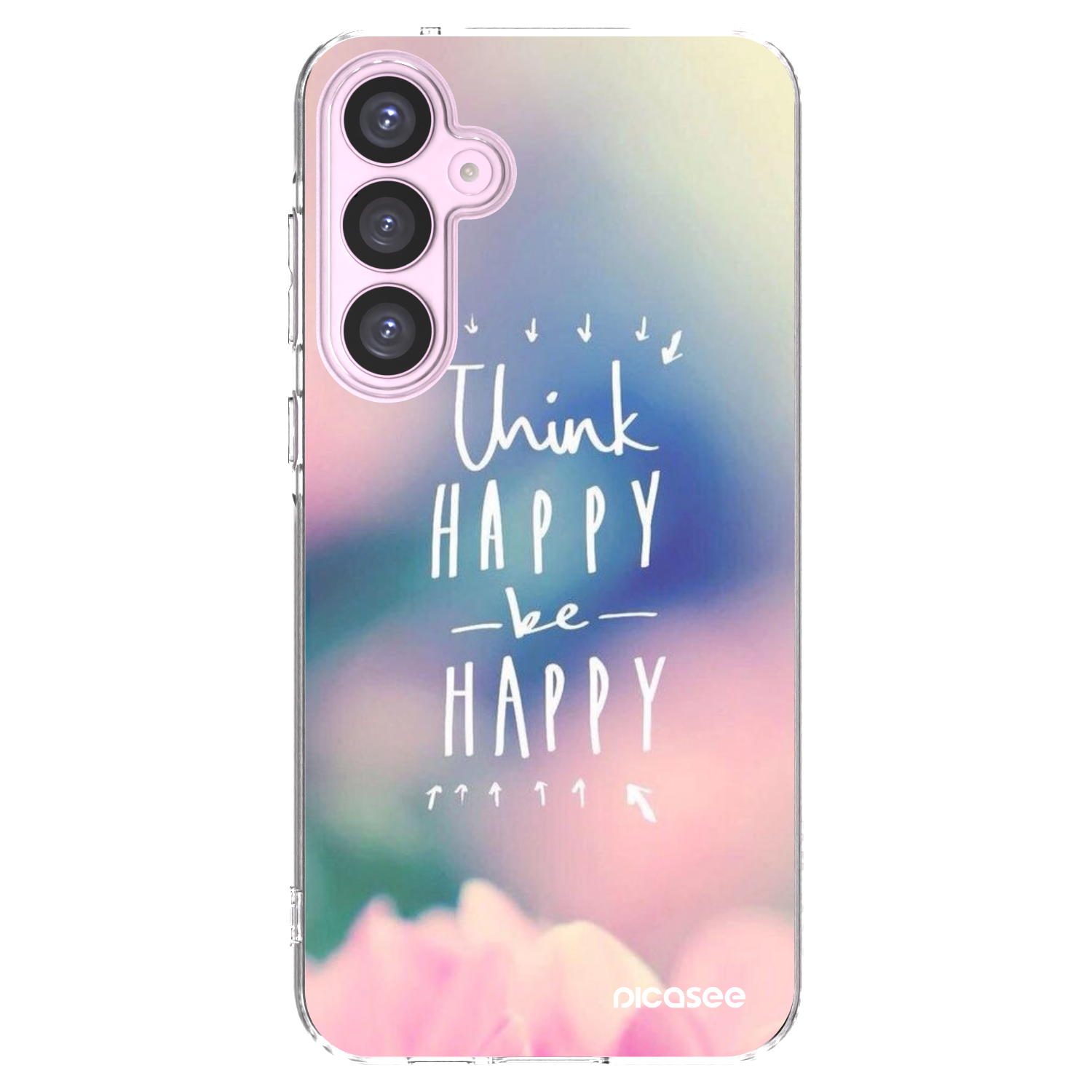 Picasee Samsung Galaxy A55 5G A556B Hülle - Transparentes Silikon - Denke positiv!