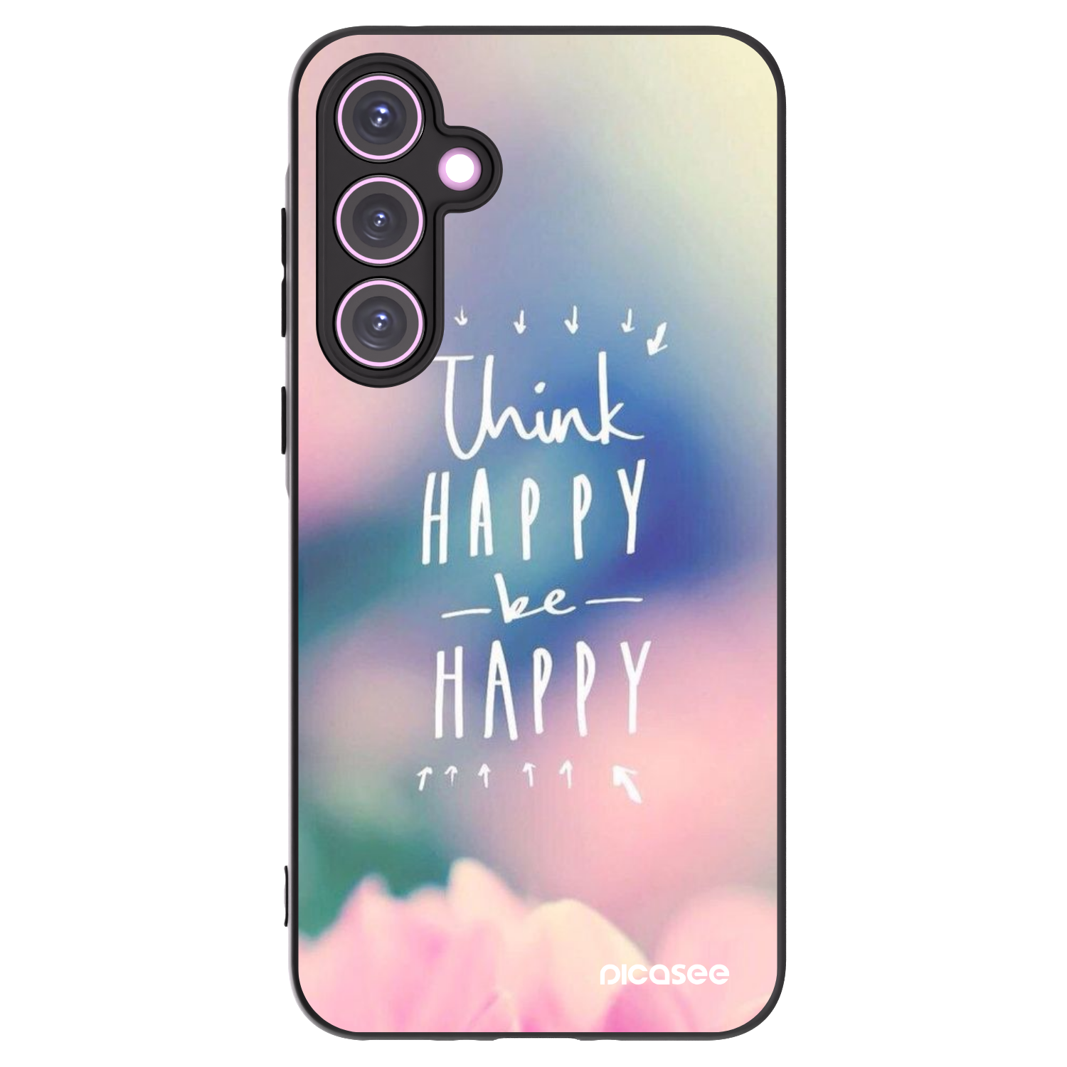 Picasee Samsung Galaxy A35 5G A356B Hülle - Schwarzes Silikon - Denke positiv!