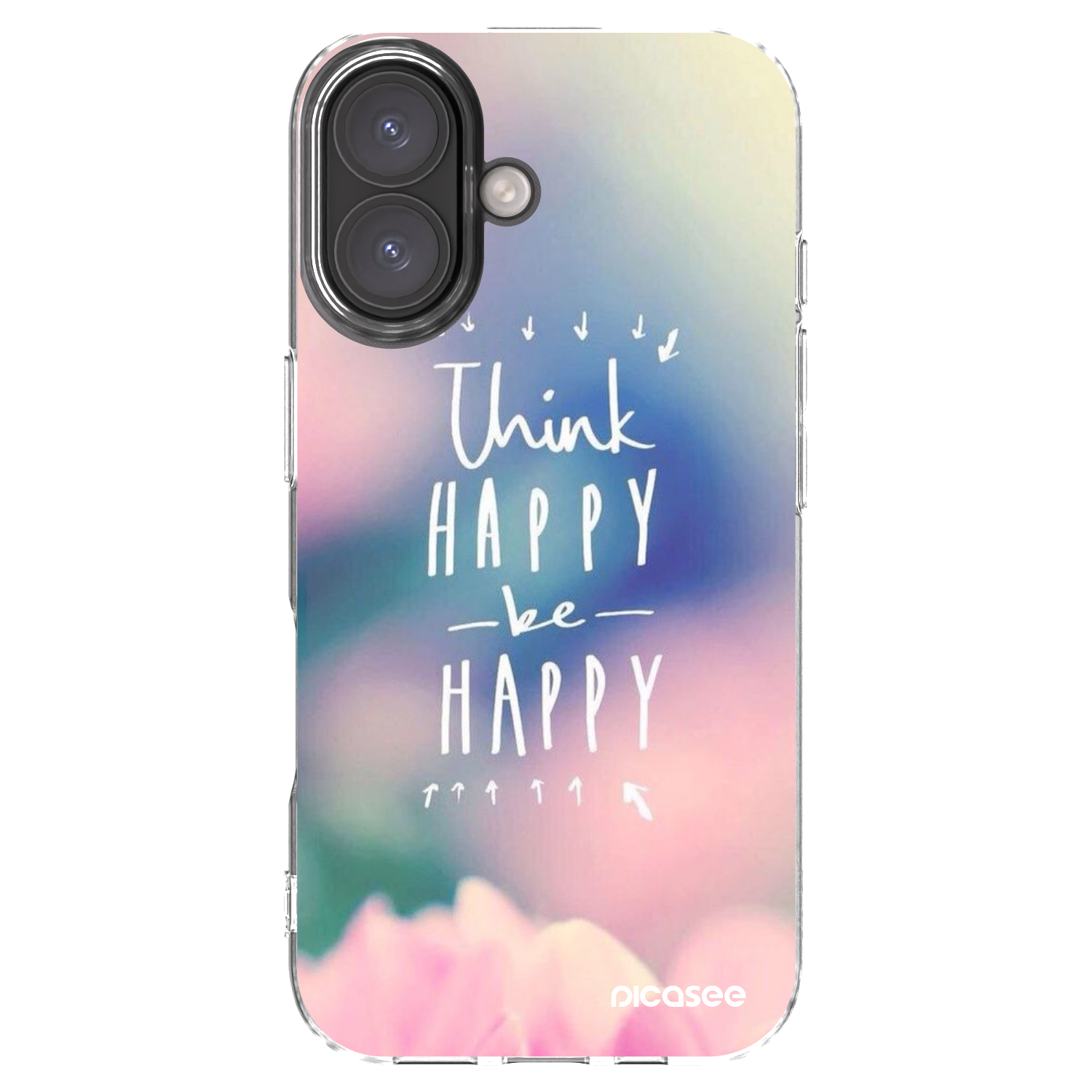 Picasee Apple iPhone 16 Hülle - Transparentes Silikon - Denke positiv!