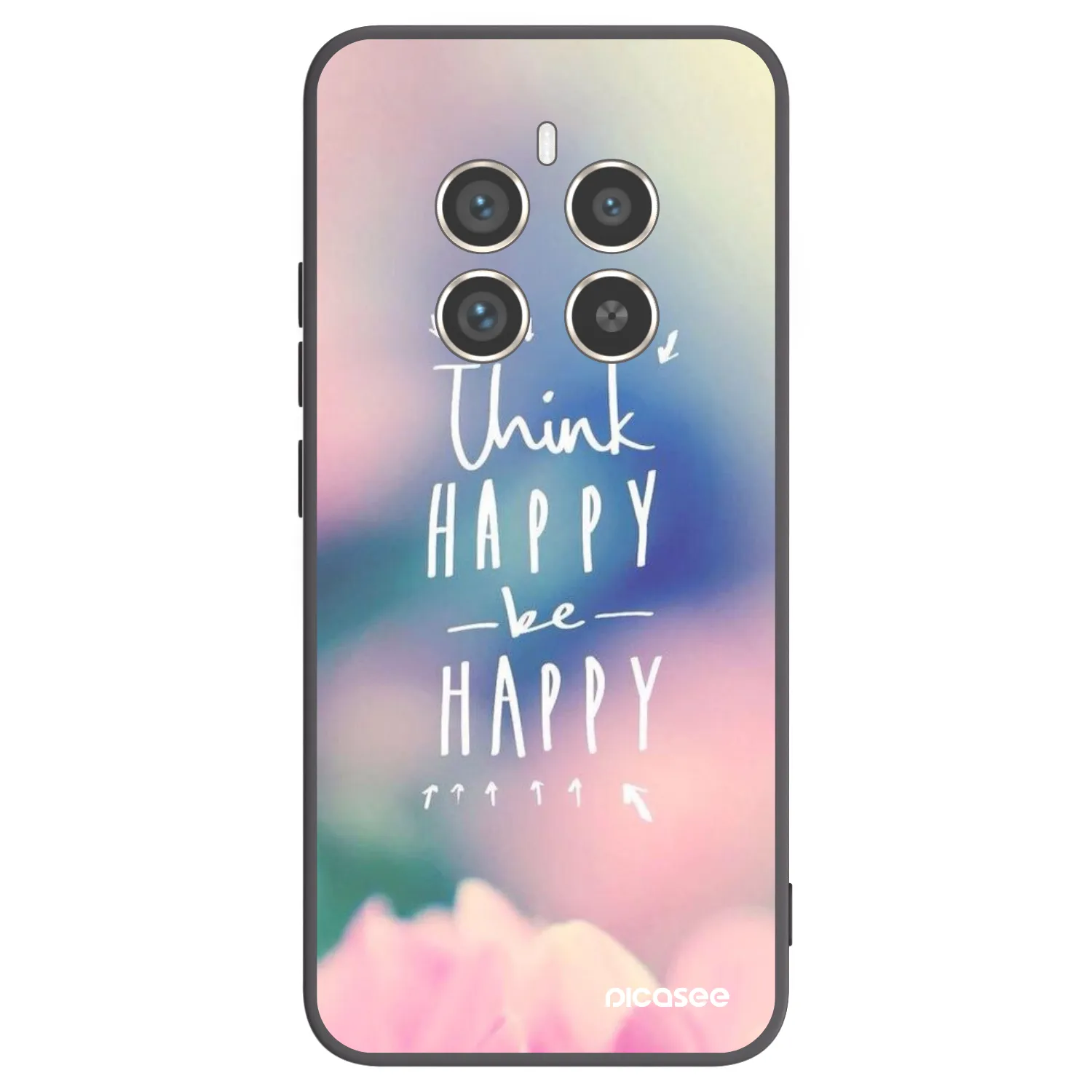 Picasee Realme 12 Pro 5G Hülle - Schwarzes Silikon - Denke positiv!